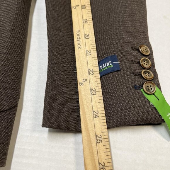 Tom Baine Blazer Mens M 40 Brow Performance Slim Fit Jacket Wrinkle Free Travel - Picture 9 of 11